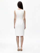 Stretch Crepe Knee Length Dress