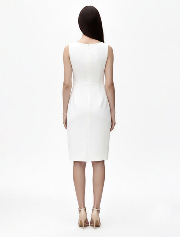 Stretch Crepe Knee Length Dress