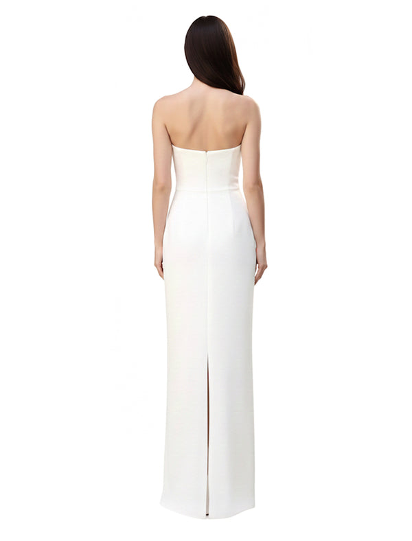 Strech Crepe Tube Evening Gown
