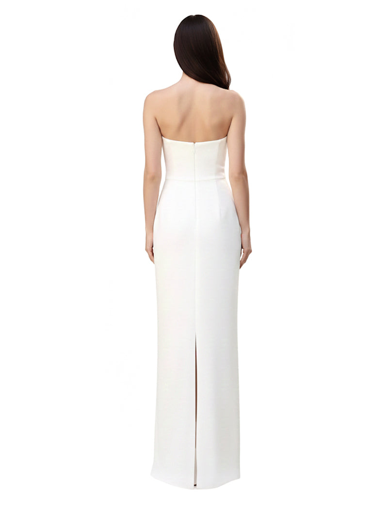 Strech Crepe Tube Evening Gown