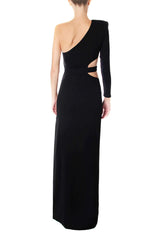 Black cut out evening gown
